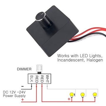 Acegoo 12 Volt PWM Dimmer Switch for LED & Halogen Lights