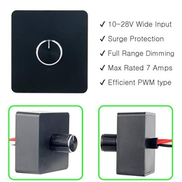 Acegoo 12 Volt PWM Dimmer Switch for LED & Halogen Lights