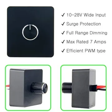 Acegoo 12 Volt PWM Dimmer Switch for LED & Halogen Lights