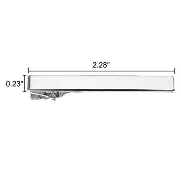 HEABY Tie Clip Free Custom Engrave Personalized Gift Tie Bar Clasp for Men Boy Friend Bestman Groom Wedding Party Fathers' Day Valentine's Day Gift