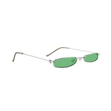 Stylish Slocyclub Vintage Rectangle Skinny Sunglasses