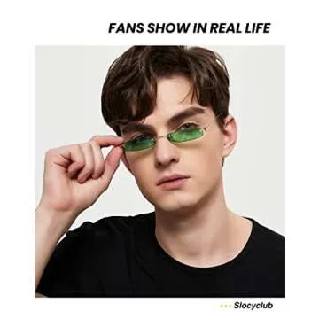 Stylish Slocyclub Vintage Rectangle Skinny Sunglasses