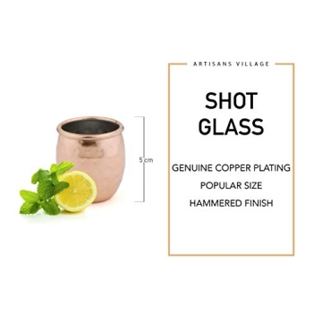 Artisan Copper Mugs Set with Brass Handle and Straws