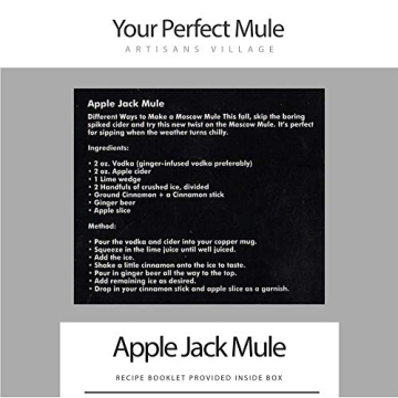 Artisan Copper Mugs Set with Brass Handle and Straws