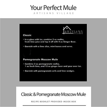 Artisan Copper Mugs Set with Brass Handle and Straws