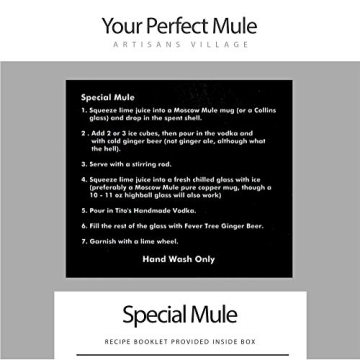 Artisan Copper Mugs Set with Brass Handle and Straws