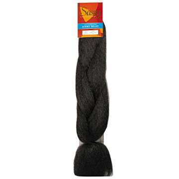 Kanekalon Sassy Collection Jumbo Braid Hair Extension, 48 Inches, Off Black Color