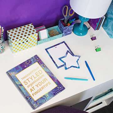 Schoolgirl Style Simply Stylish 6-Pack Decorative Teacher File Folders, 11.75" x 9.5" Black and White Letter Size File Folders With 1/3-Cut Tabs for Filing Cabinet, Office Supplies File Organizers