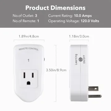 BN-LINK Wireless Remote Outlet Switch for Smart Home Control