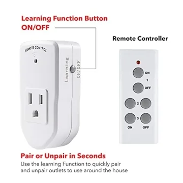 BN-LINK Wireless Remote Outlet Switch for Smart Home Control