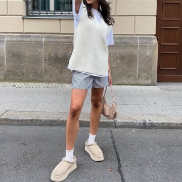 Women's Fleece-Lined Suede Mini Boots Slippers - Warm & Stylish