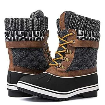 GLOBALWIN Stylish Snow Boots for Women - Warm and Comfortable