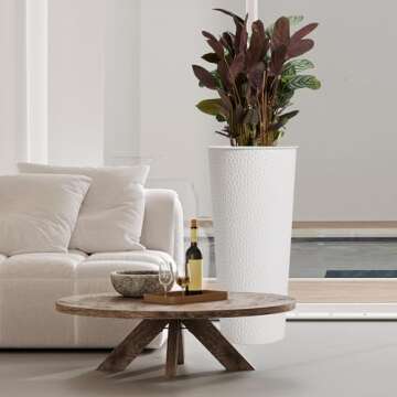 Handcrafted 25" Metal Planters: Stylish & Durable