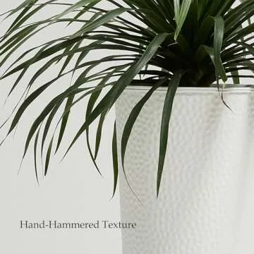 Handcrafted 25" Metal Planters: Stylish & Durable