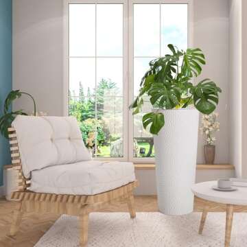 Handcrafted 25" Metal Planters: Stylish & Durable