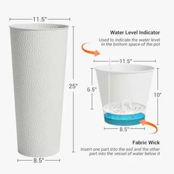 Handcrafted 25" Metal Planters: Stylish & Durable