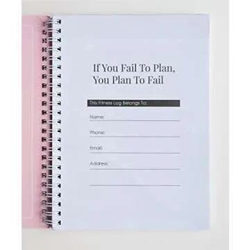 Pink Fitness Journal Workout Book - Fitness Planner - Daily Log Planner - Workout Log Book for Weight Loss, Lifting, WOD for Men & Women to Track Goals & Muscle Gain -Workout Accessories