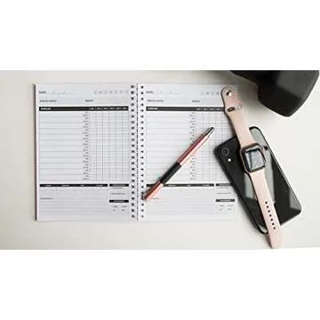 Pink Fitness Journal Workout Book - Fitness Planner - Daily Log Planner - Workout Log Book for Weight Loss, Lifting, WOD for Men & Women to Track Goals & Muscle Gain -Workout Accessories