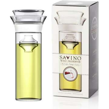 Savino Connoisseur Glass Wine Carafe - Preserve Wine Freshness