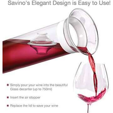 Savino Connoisseur 750ml Wine Saving Carafe