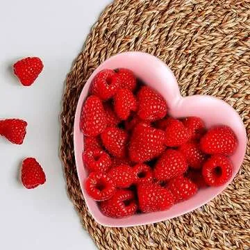 Whaline 2Pcs Heart Shaped Plate Ceramic Dessert Plate Pink Red Salad Dinner Steak Plate for Home Kitchen Xmas Wedding Valentine’s Day Anniversary Birthday Party Decor