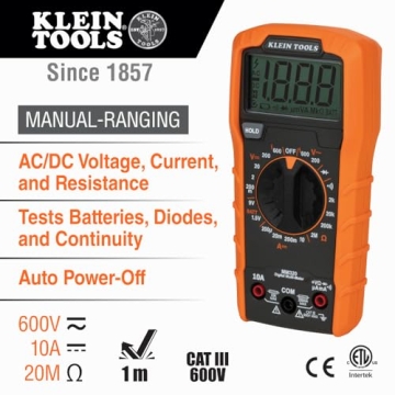 Klein Tools Electrical Test Kit Digital Multimeter Voltage Tester