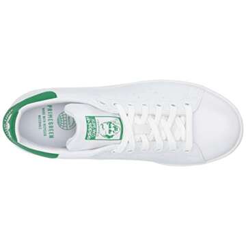 adidas Originals Stan Smith Sneaker, White/White/Green, 6 US Unisex Big Kid