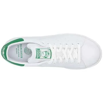 adidas Originals Stan Smith Sneaker, White/White/Green, 6 US Unisex Big Kid