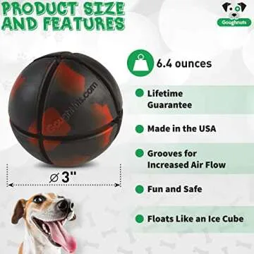 Goughnuts - Interactive Chew Toy for Dogs - Black Ball
