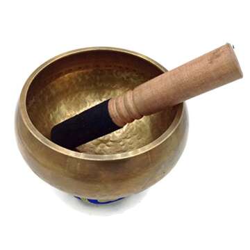 Authentic 5.25 Inch Hand Hammered Tibetan Singing Bowl