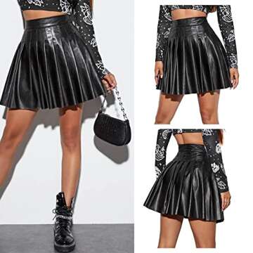 Stylish Women's Leather Mini Skirt for Night Out