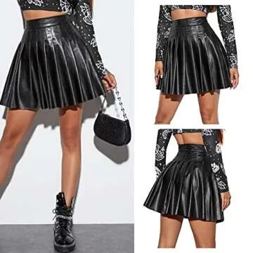 Stylish Women's Leather Mini Skirt for Night Out