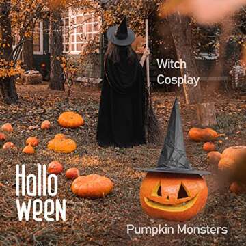 SOIDHSID 6PCS Halloween Witch Hats For Halloween Costume & Cosplay Wizard Hat Decoration Kids Party Favors Dressing Up