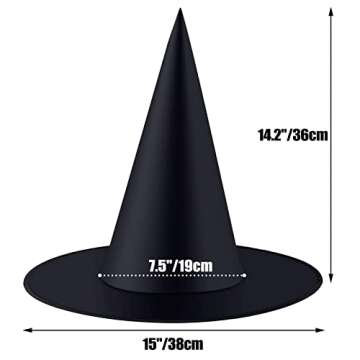SOIDHSID 6PCS Halloween Witch Hats For Halloween Costume & Cosplay Wizard Hat Decoration Kids Party Favors Dressing Up