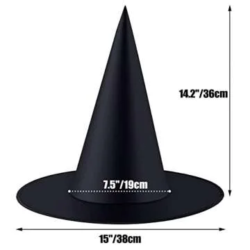 SOIDHSID 6PCS Halloween Witch Hats For Halloween Costume & Cosplay Wizard Hat Decoration Kids Party Favors Dressing Up