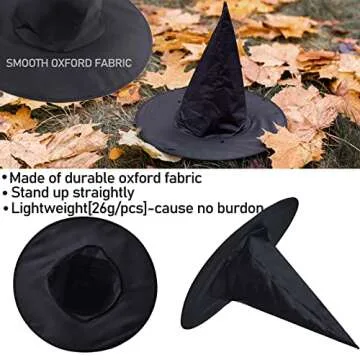 SOIDHSID 6PCS Halloween Witch Hats For Halloween Costume & Cosplay Wizard Hat Decoration Kids Party Favors Dressing Up