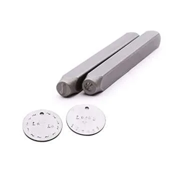 Tlimus 12pcs Flower Theme Metal Stamps, 6MM (1/4”) Metal Stamping Tools DIY Arts and Crafts Supplies Stamping Accessories, Leather & Wood Stamps