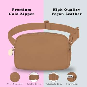 Stylish Vegan Leather Belt Bag for Women - Adjustable & Chic