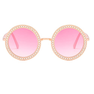 ADE WU Rhinestone Sunglasses: Sparkling Oversized Sunnies for Festive Glam