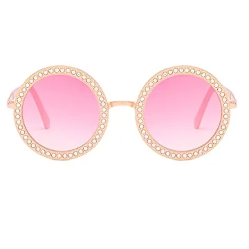 ADE WU Rhinestone Sunglasses: Sparkling Oversized Sunnies for Festive Glam