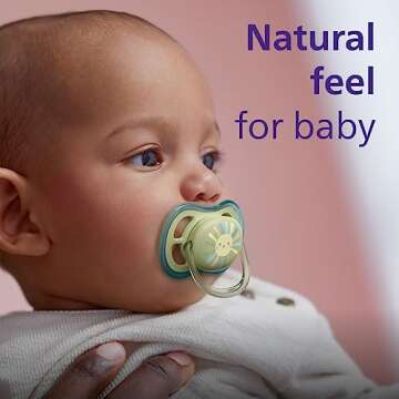 Philips Avent Ultra Air Pacifier - 4 x Light, Breathable Baby Pacifiers for Babies Aged 0-6 Months, ...