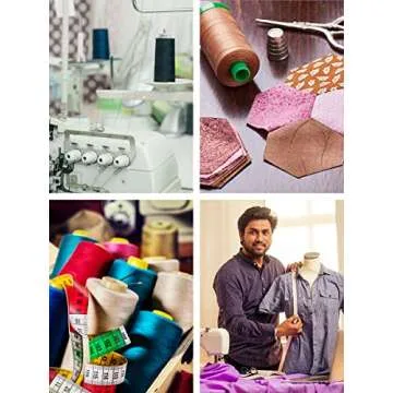 Mandala Crafts 4 Pack Black Serger Threads - 24000 Yds