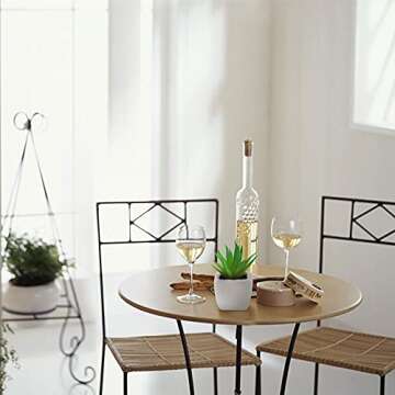 Mini Fake White Ceramic Potted Succulents for Home