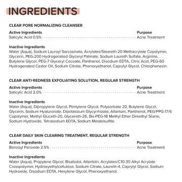 CLEAR Acne Kit - Salicylic Acid & Benzoyl Peroxide