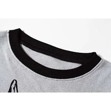 Big Girls Boy Easter Pajamas Kids Gray Rabbit Cotton Pjs Size 8