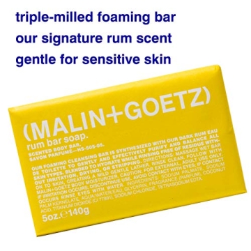 Malin + Goetz Rum Bar Soap - Vegan Gentle Cleansing Bar