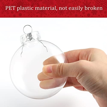Auihiay Clear Plastic Ornament Discs for DIY Crafts