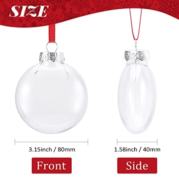Auihiay Clear Plastic Ornament Discs for DIY Crafts