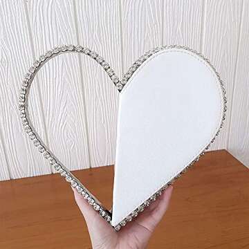 Cute Mini Heart Shape Evening Clutch Bag for Parties