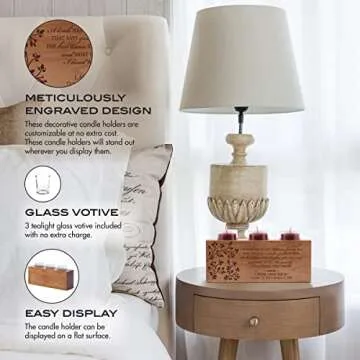 Personalized Memorial Candle Holder - Heartfelt Sympathy Gift for Loved Ones